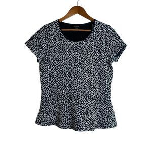 3 for $30! Jessica patterned peplum shirt. Size medium